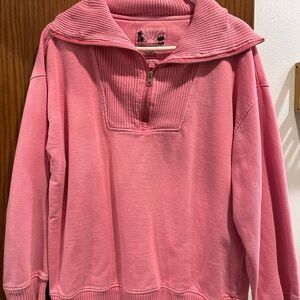 C&C California Pink Quarter-Zip Sweatshirt
